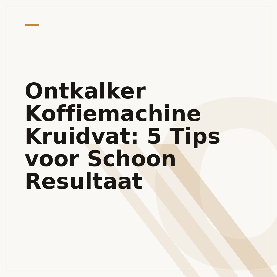 Ontkalker Koffiemachine Kruidvat: 5 Tips voor Schoon Resultaat
