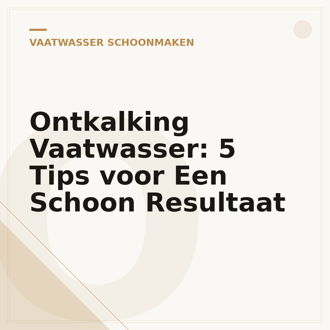 Ontkalking Vaatwasser: 5 Tips voor Een Schoon Resultaat
