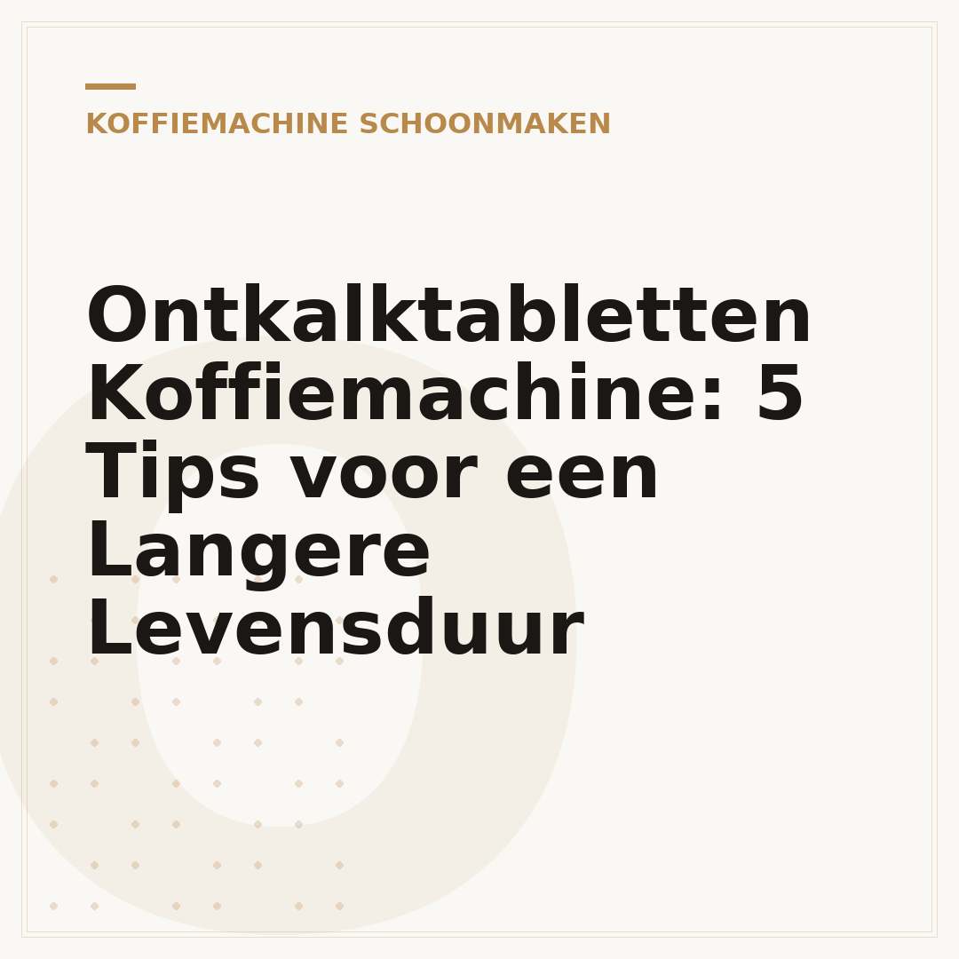 Ontkalktabletten Koffiemachine: 5 Tips voor een Langere Levensduur