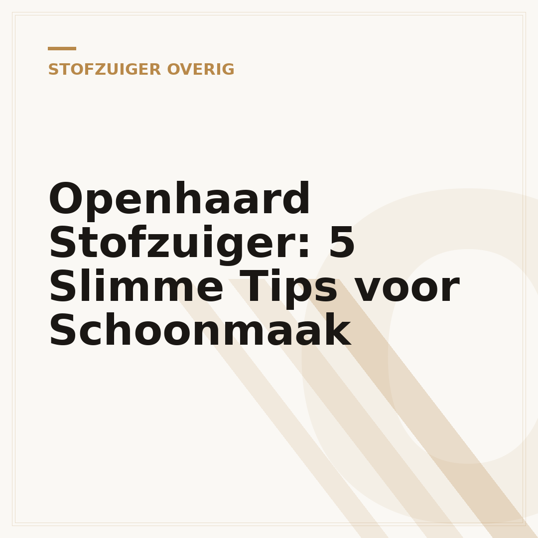 Openhaard Stofzuiger: 5 Slimme Tips voor Schoonmaak