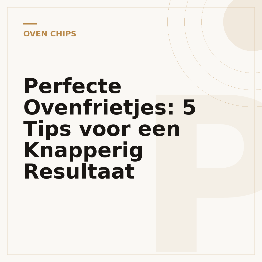 Perfecte Ovenfrietjes: 5 Tips voor een Knapperig Resultaat