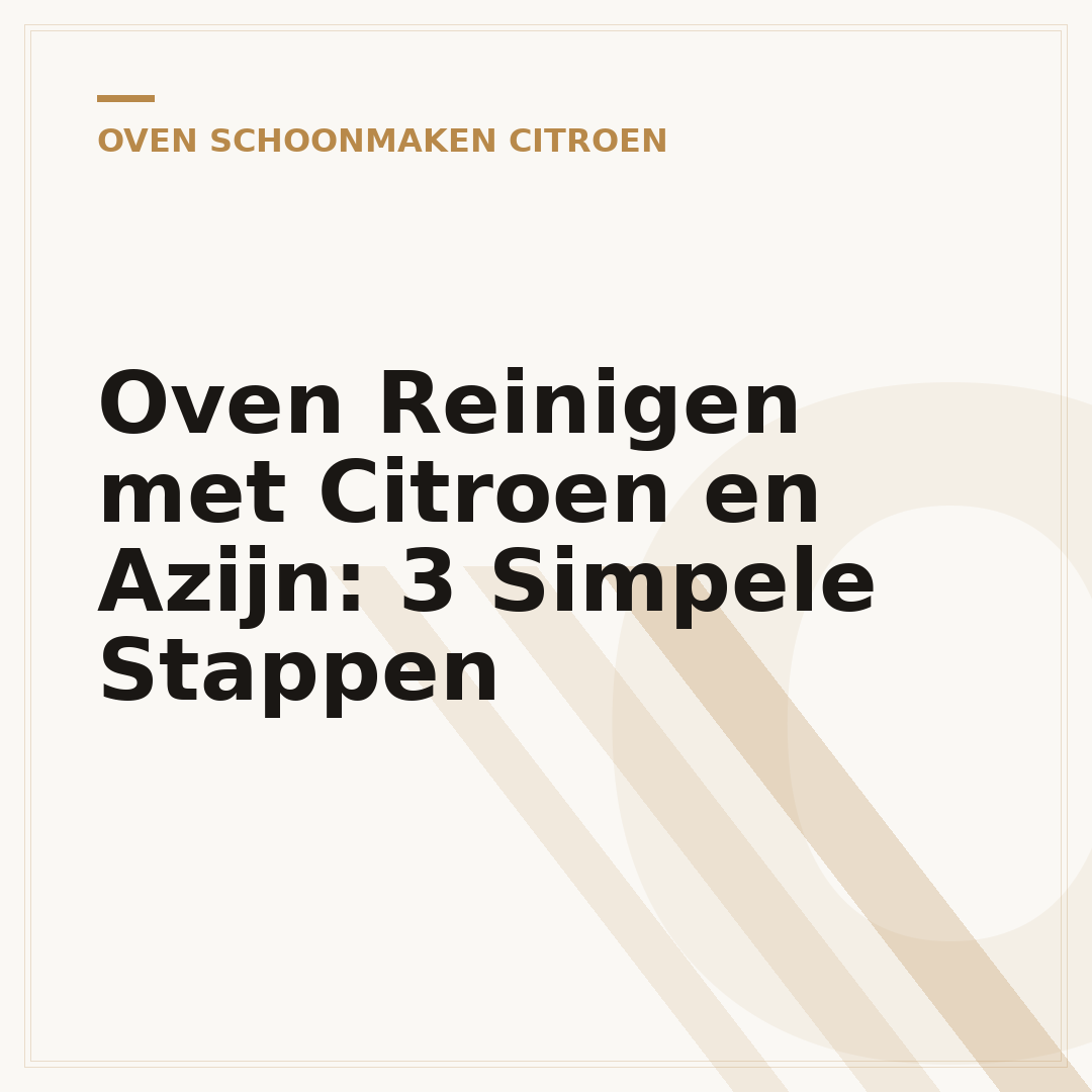 Oven Reinigen met Citroen en Azijn: 3 Simpele Stappen