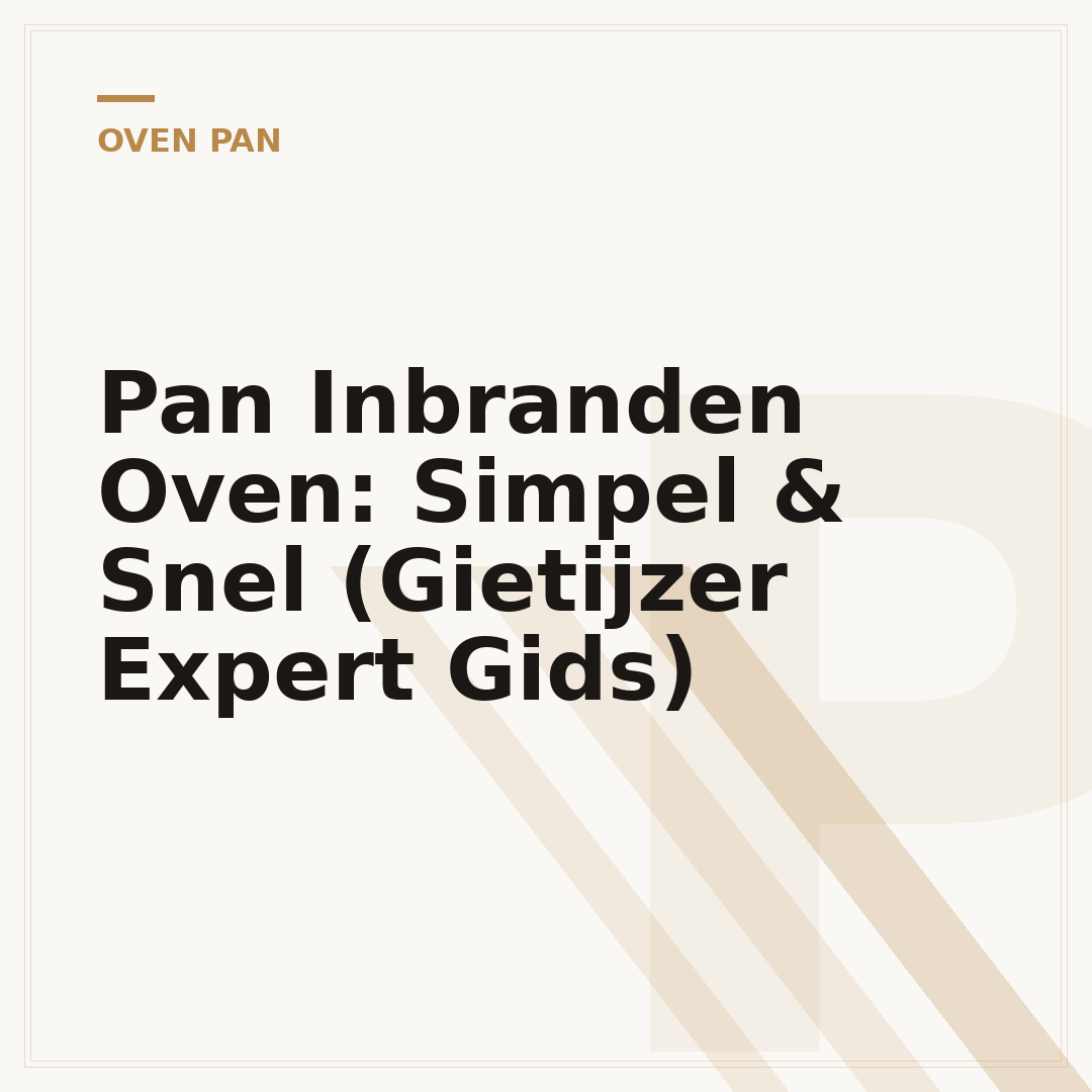Pan Inbranden Oven: Simpel & Snel (Gietijzer Expert Gids)