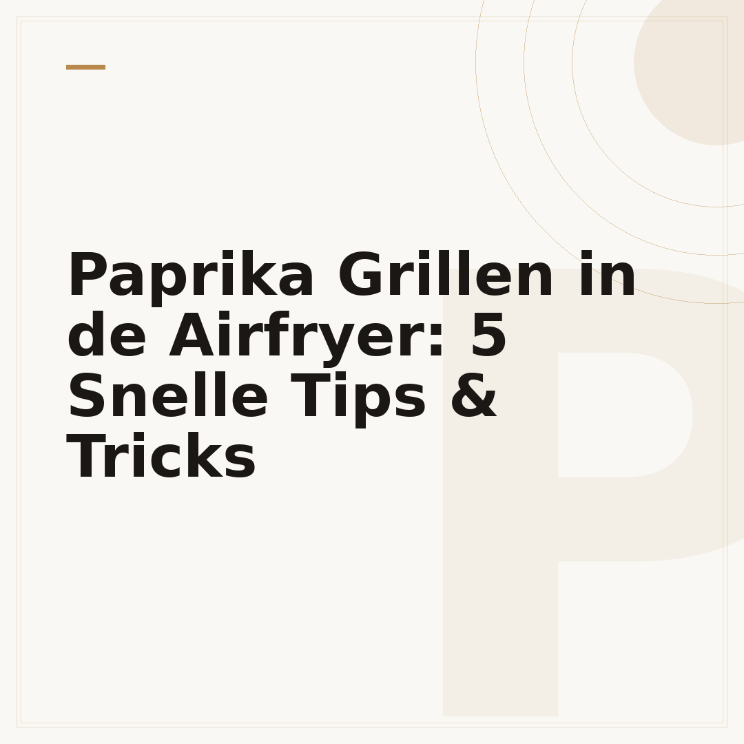 Paprika Grillen in de Airfryer: 5 Snelle Tips & Tricks