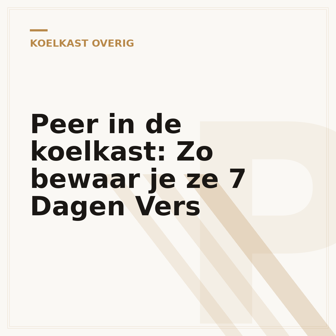 Peer in de koelkast: Zo bewaar je ze 7 Dagen Vers