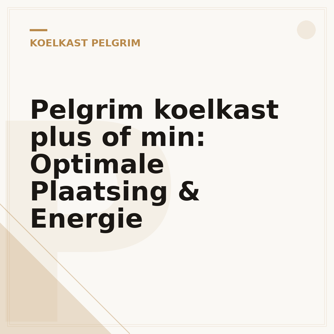 Pelgrim koelkast plus of min: Optimale Plaatsing & Energie