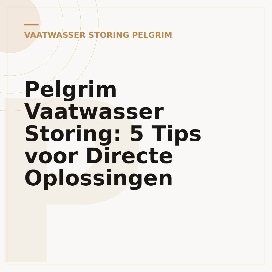 Pelgrim Vaatwasser Storing: 5 Tips voor Directe Oplossingen