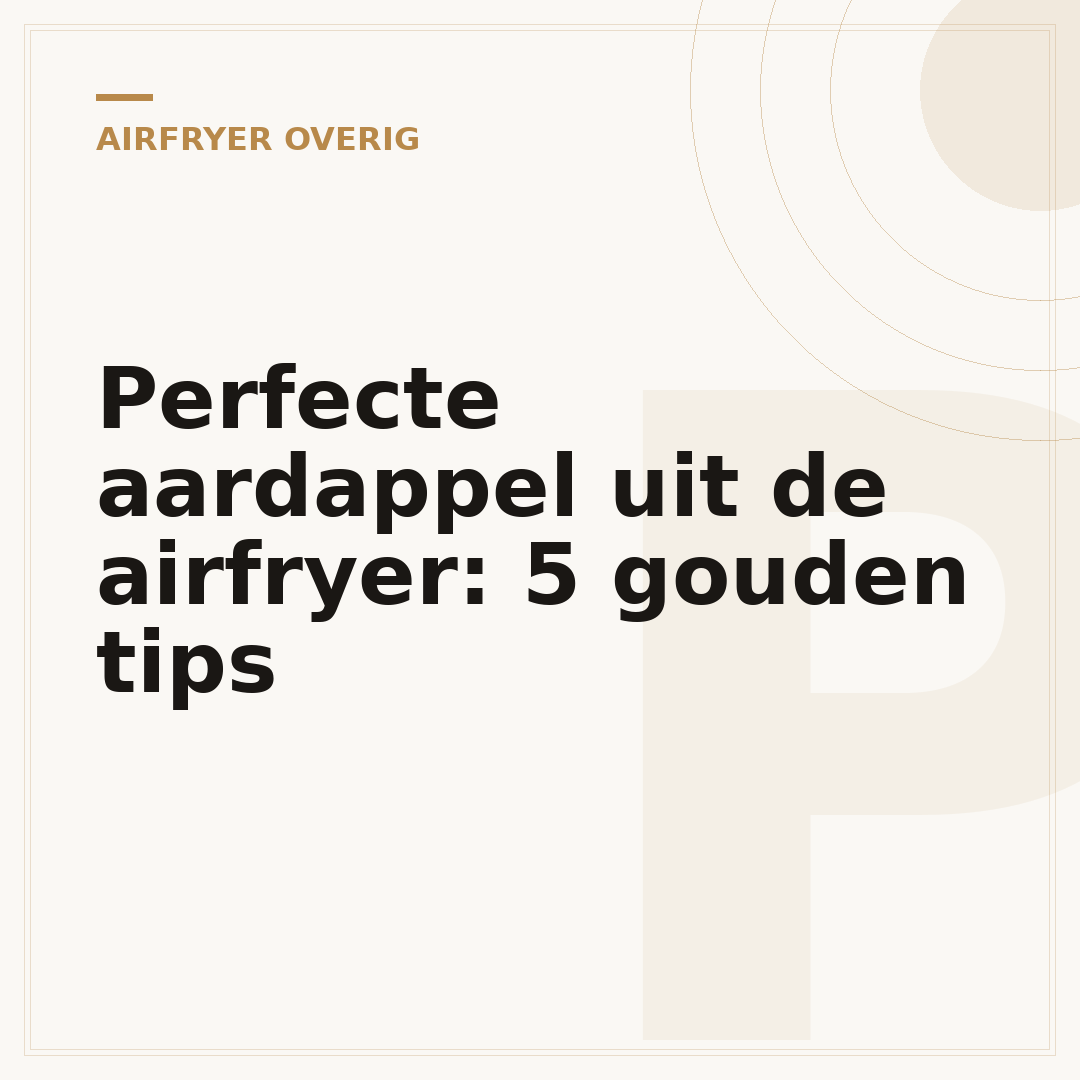 Perfecte aardappel uit de airfryer: 5 gouden tips