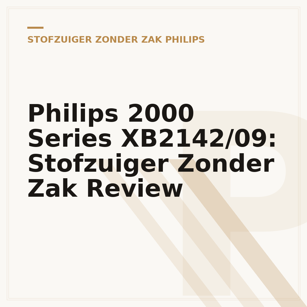 Philips 2000 Series XB2142/09: Stofzuiger Zonder Zak Review