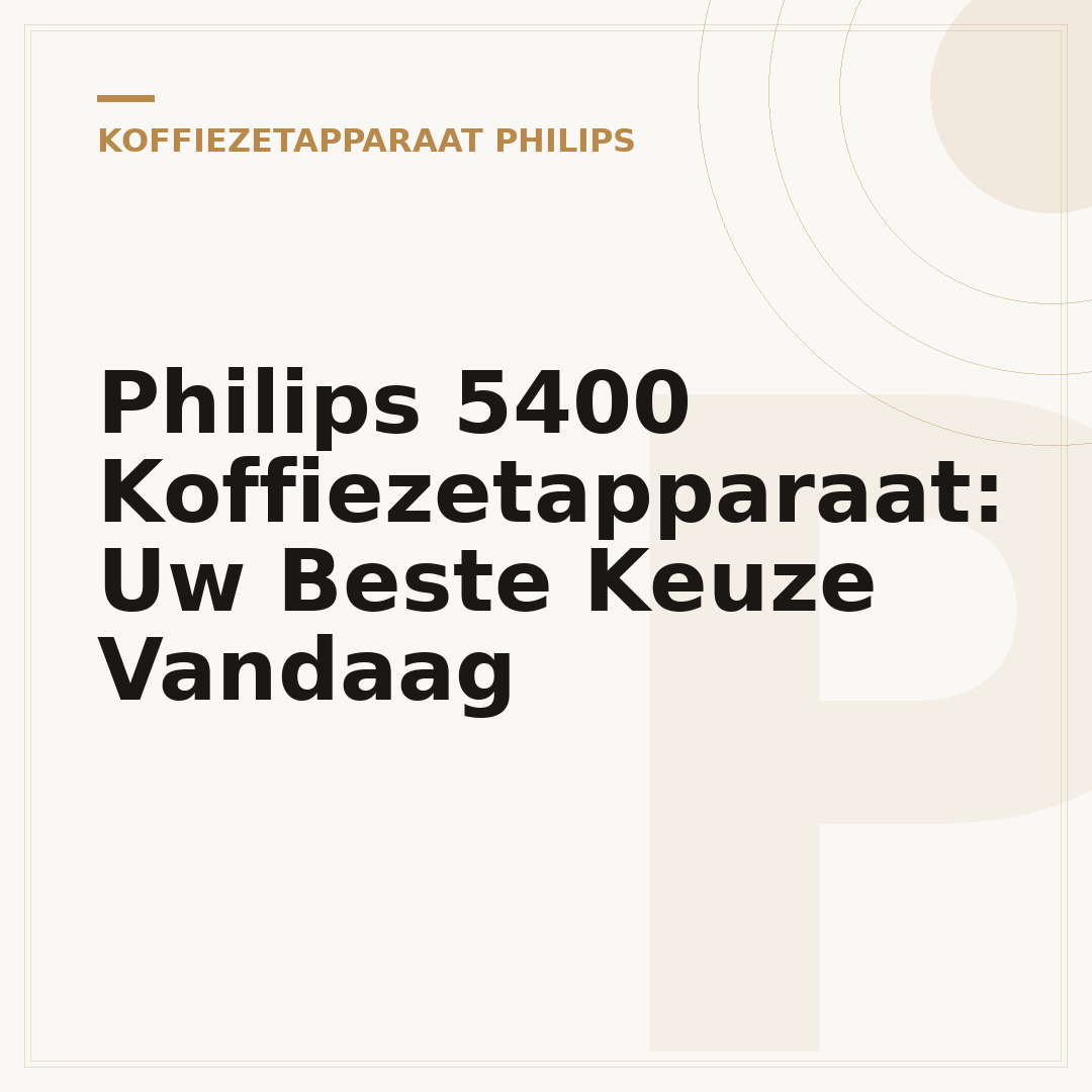 Philips 5400 Koffiezetapparaat: Uw Beste Keuze Vandaag