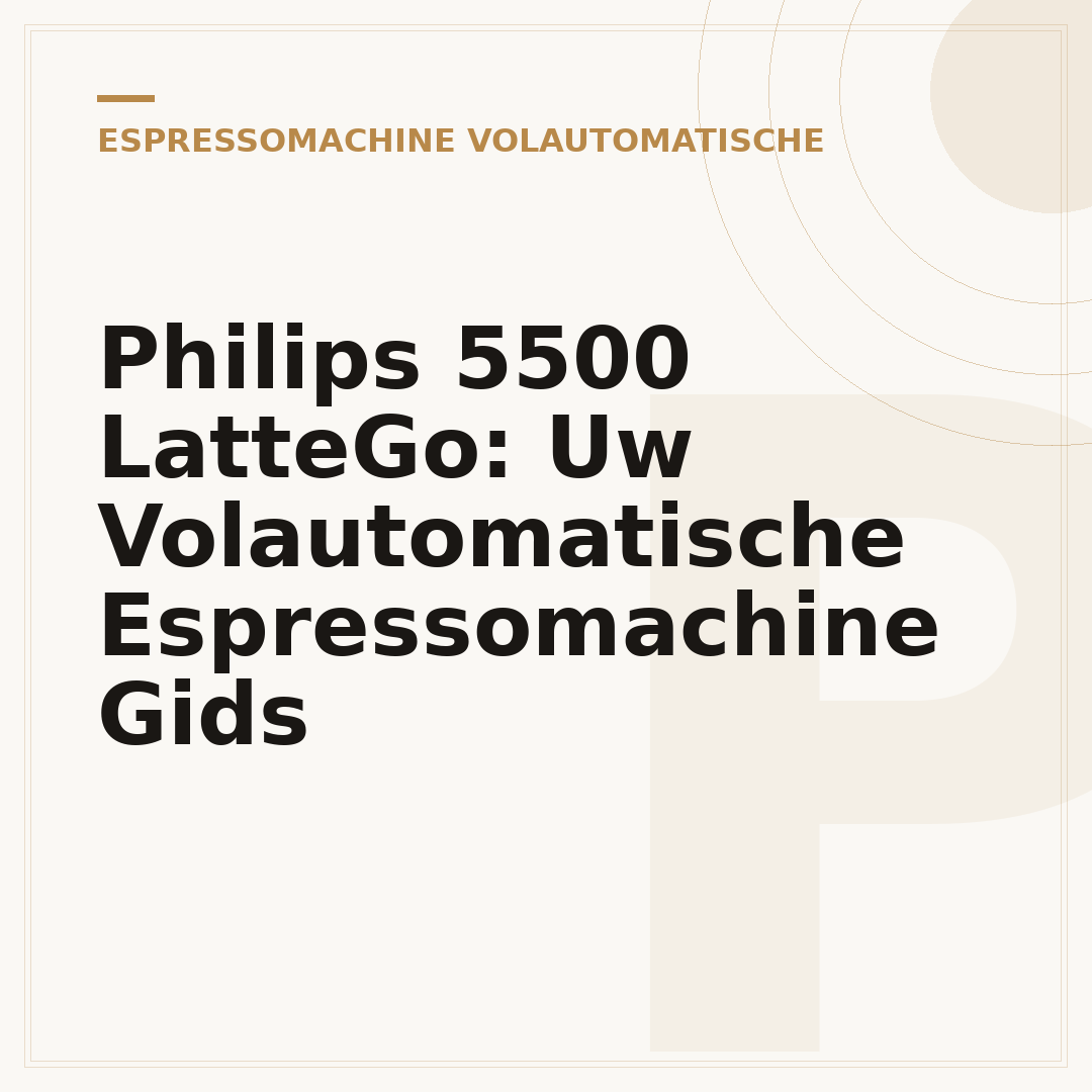 Philips 5500 LatteGo: Uw Volautomatische Espressomachine Gids