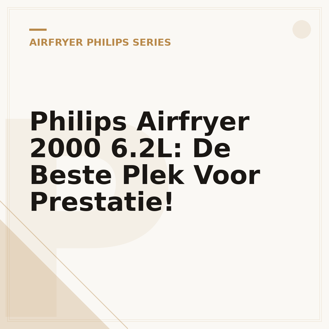 Philips Airfryer 2000 6.2L: De Beste Plek Voor Prestatie!