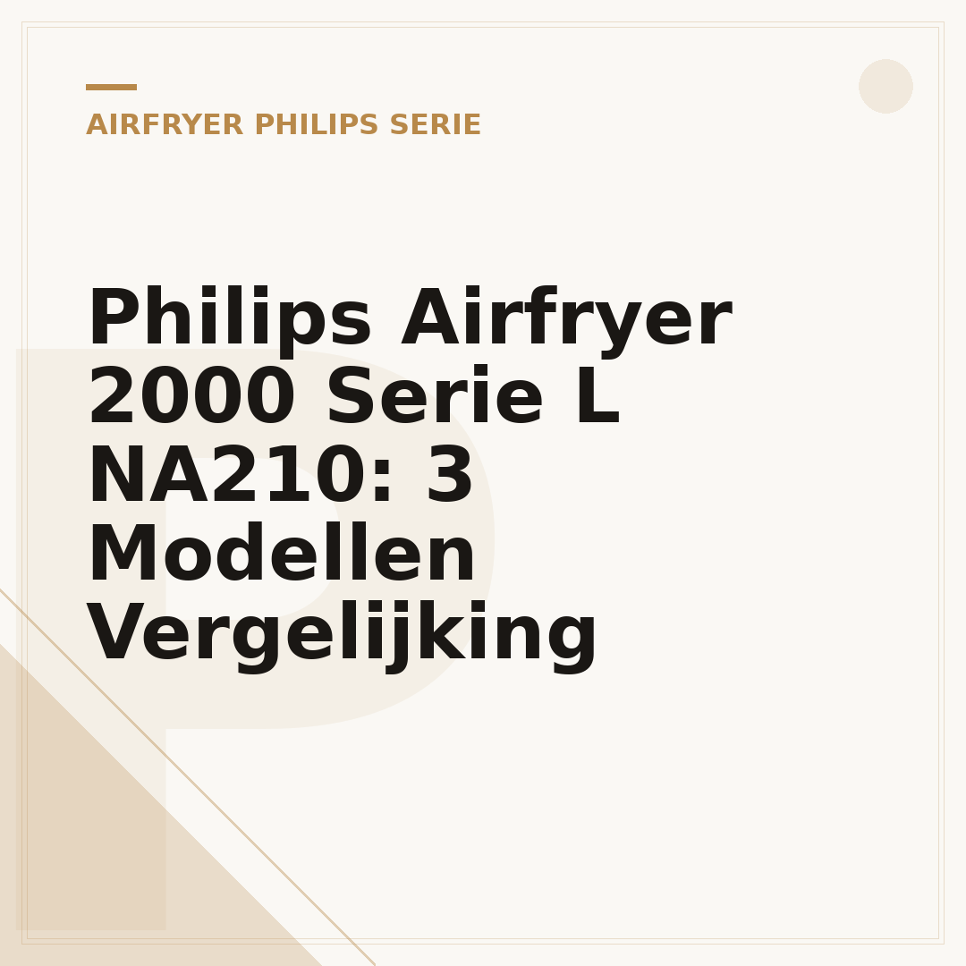 Philips Airfryer 2000 Serie L NA210: 3 Modellen Vergelijking