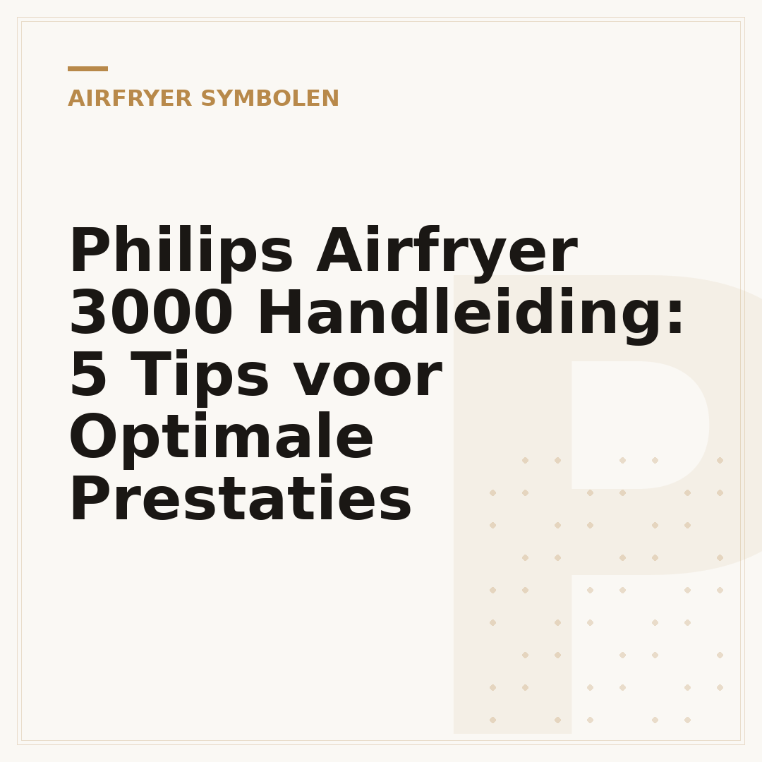 Philips Airfryer 3000 Handleiding: 5 Tips voor Optimale Prestaties