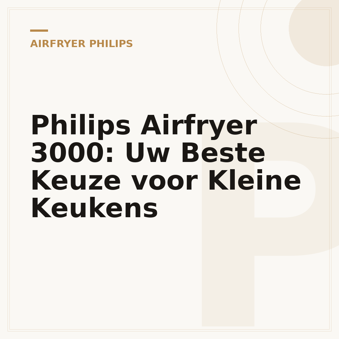 Philips Airfryer 3000: Uw Beste Keuze voor Kleine Keukens
