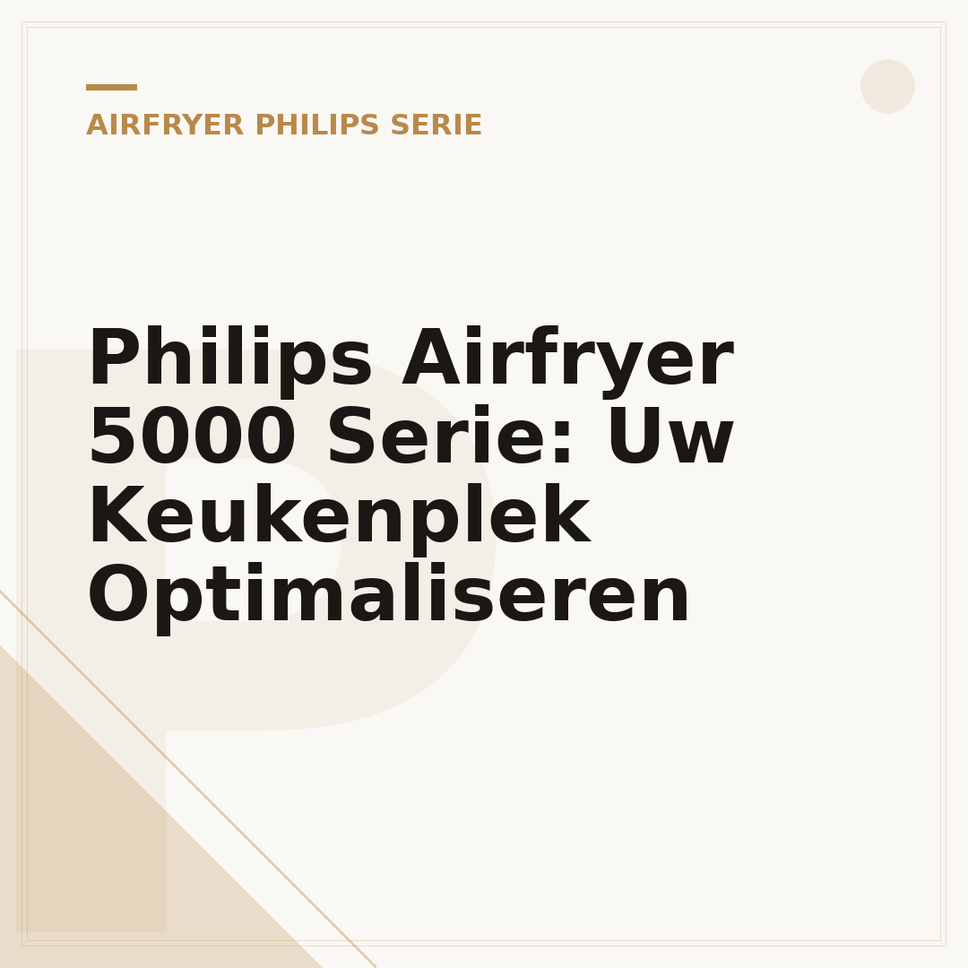 Philips Airfryer 5000 Serie: Uw Keukenplek Optimaliseren