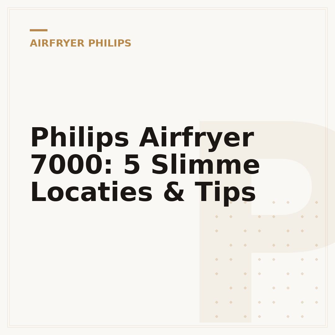 Philips Airfryer 7000: 5 Slimme Locaties & Tips