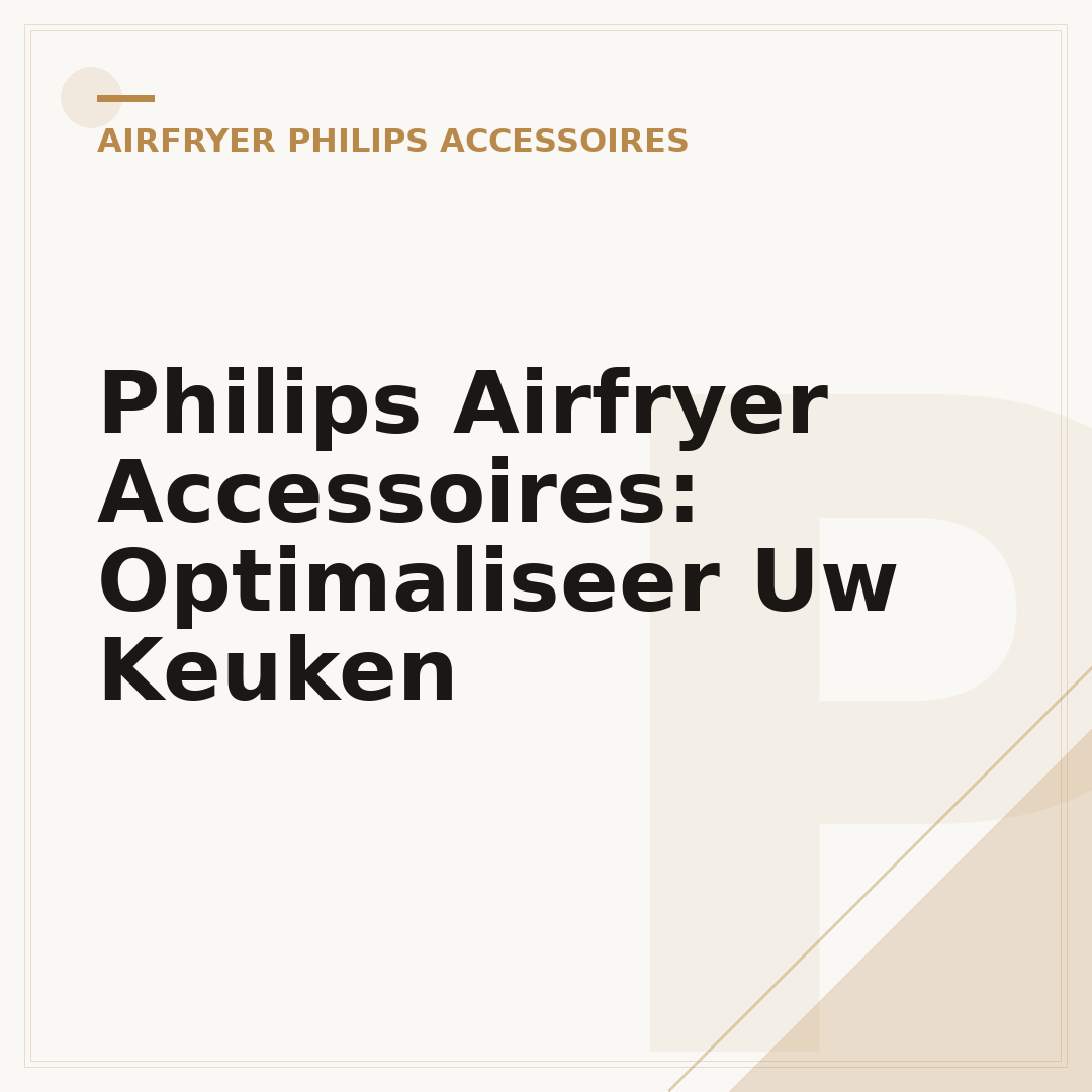 Philips Airfryer Accessoires: Optimaliseer Uw Keuken
