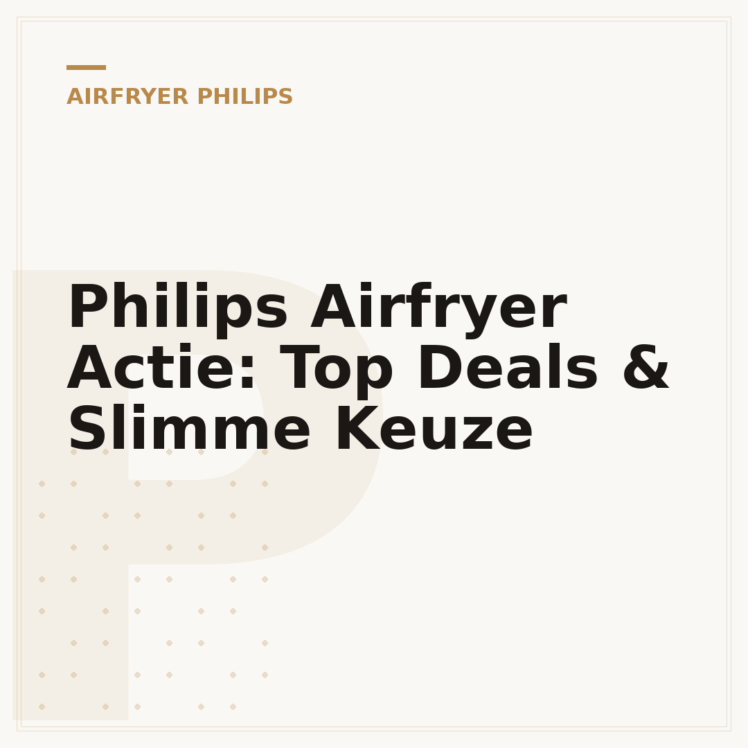 Philips Airfryer Actie: Top Deals & Slimme Keuze