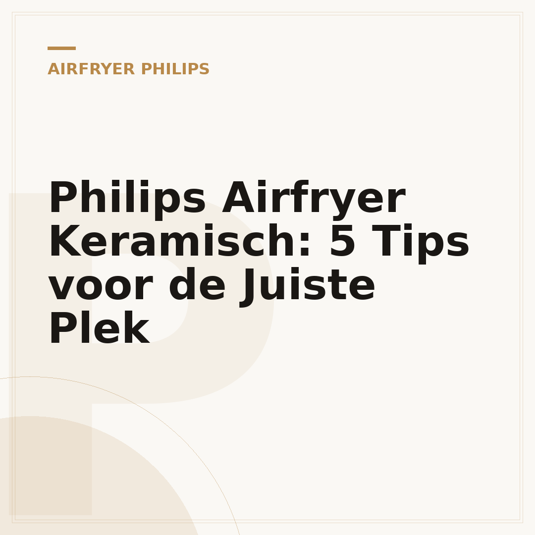 Philips Airfryer Keramisch: 5 Tips voor de Juiste Plek