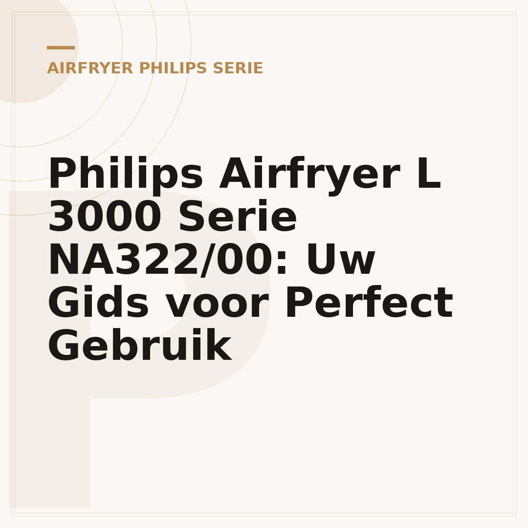 Philips Airfryer L 3000 Serie NA322/00: Uw Gids voor Perfect Gebruik