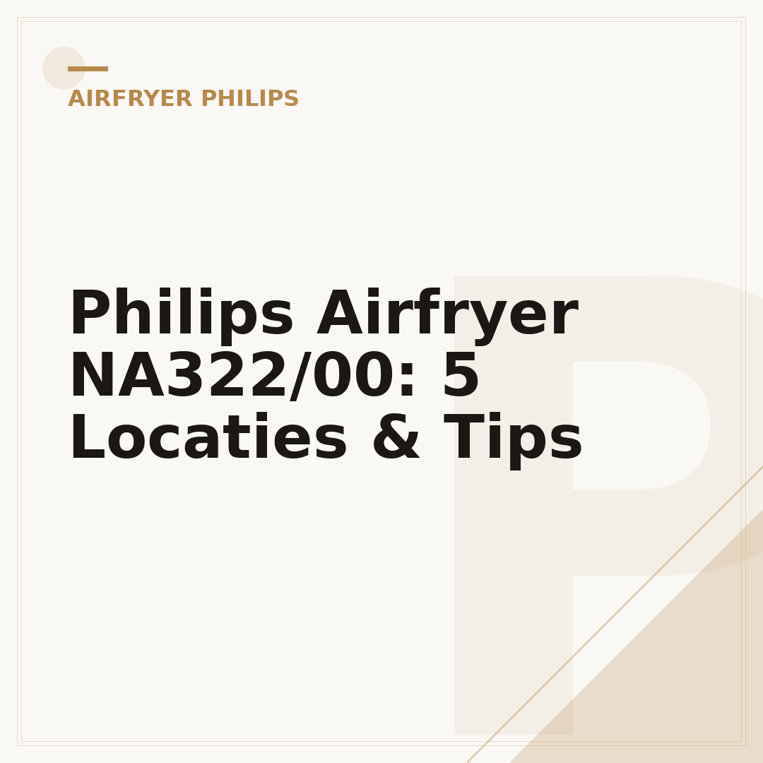 Philips Airfryer NA322/00: 5 Locaties & Tips