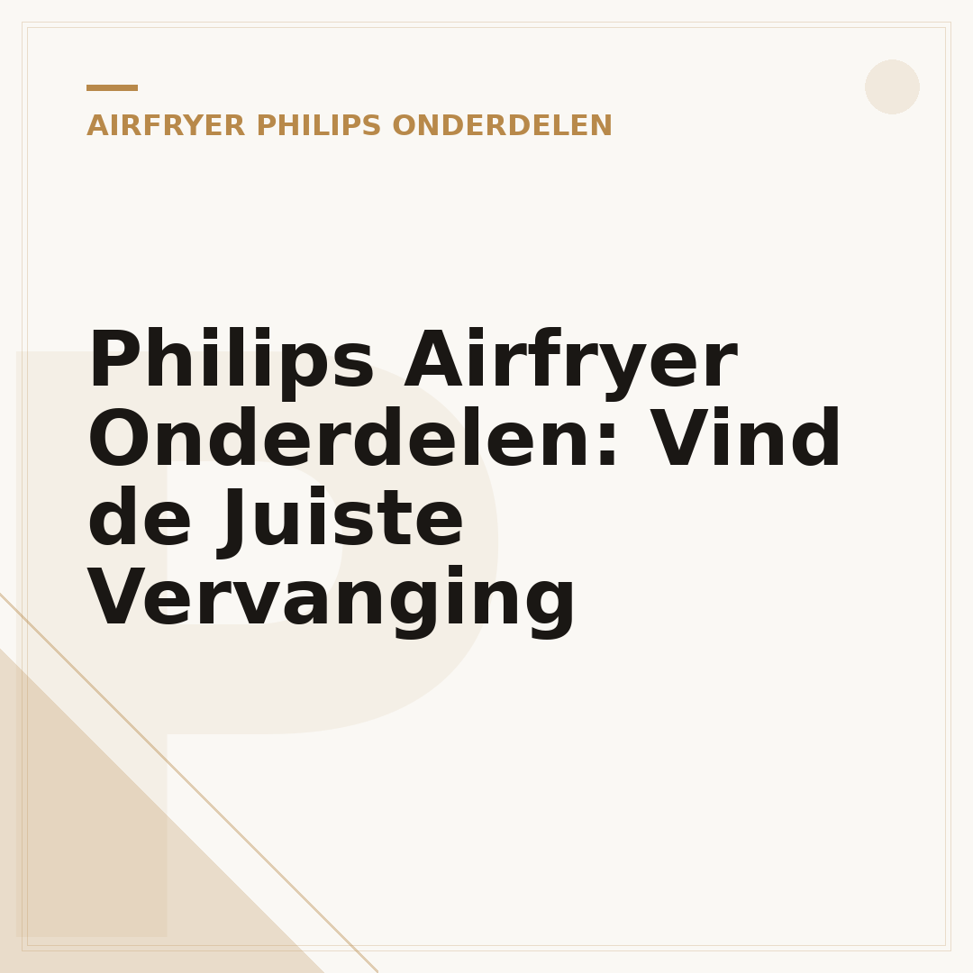 Philips Airfryer Onderdelen: Vind de Juiste Vervanging