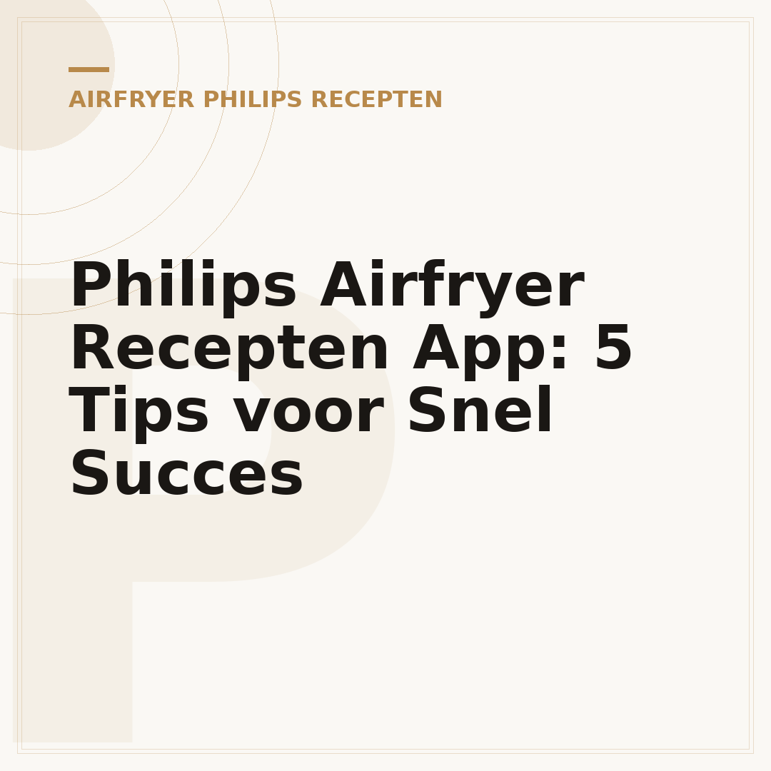 Philips Airfryer Recepten App: 5 Tips voor Snel Succes