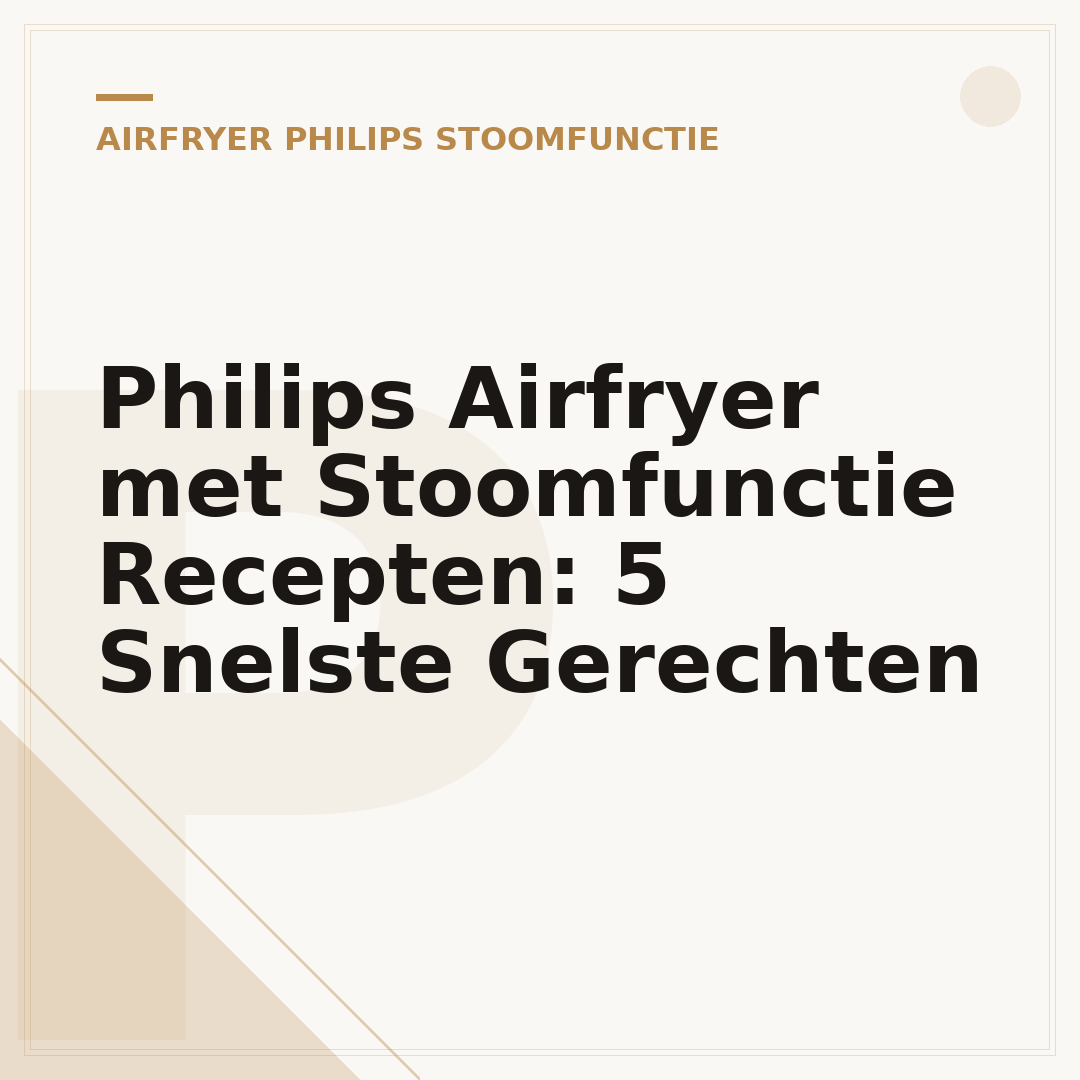 Philips Airfryer met Stoomfunctie Recepten: 5 Snelste Gerechten