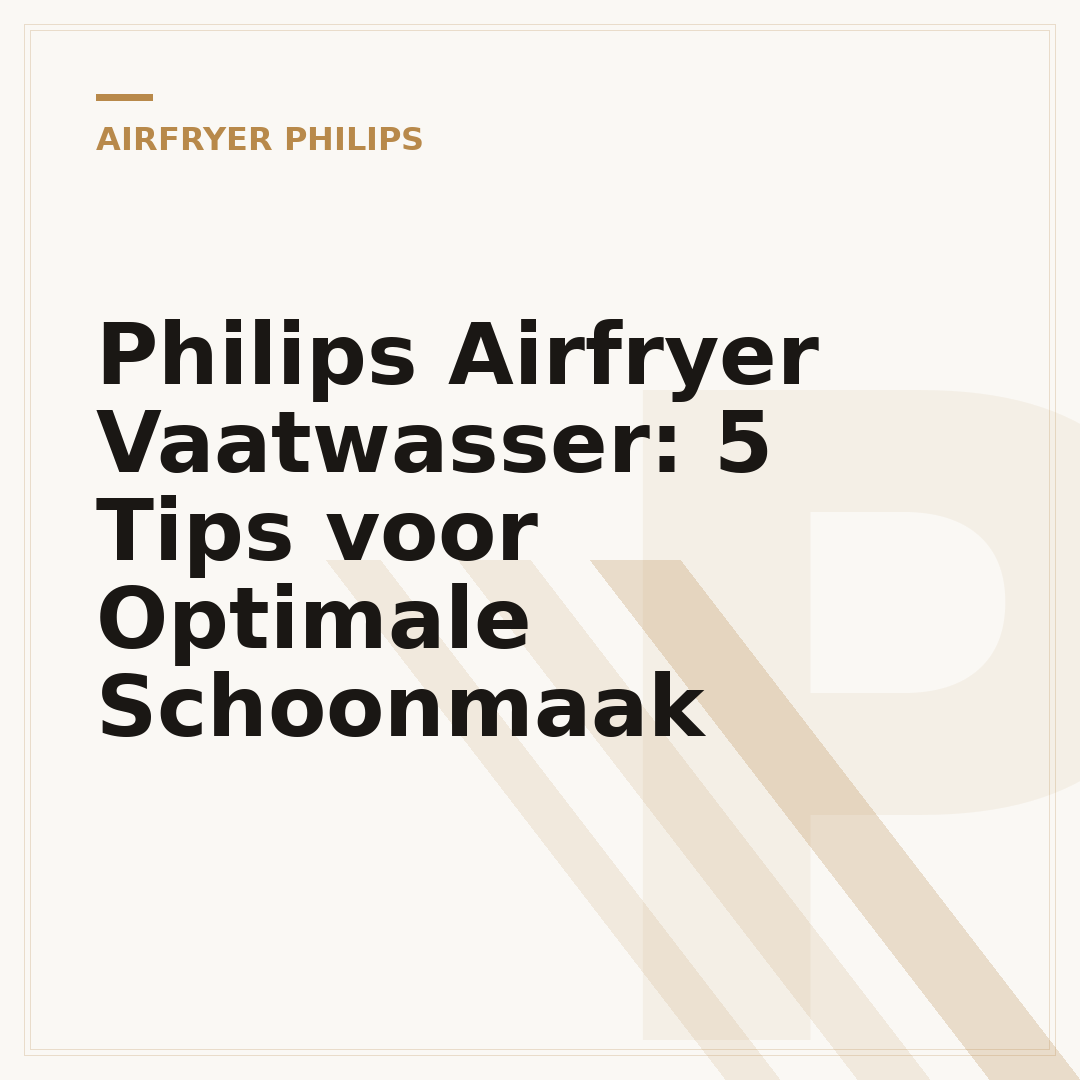 Philips Airfryer Vaatwasser: 5 Tips voor Optimale Schoonmaak