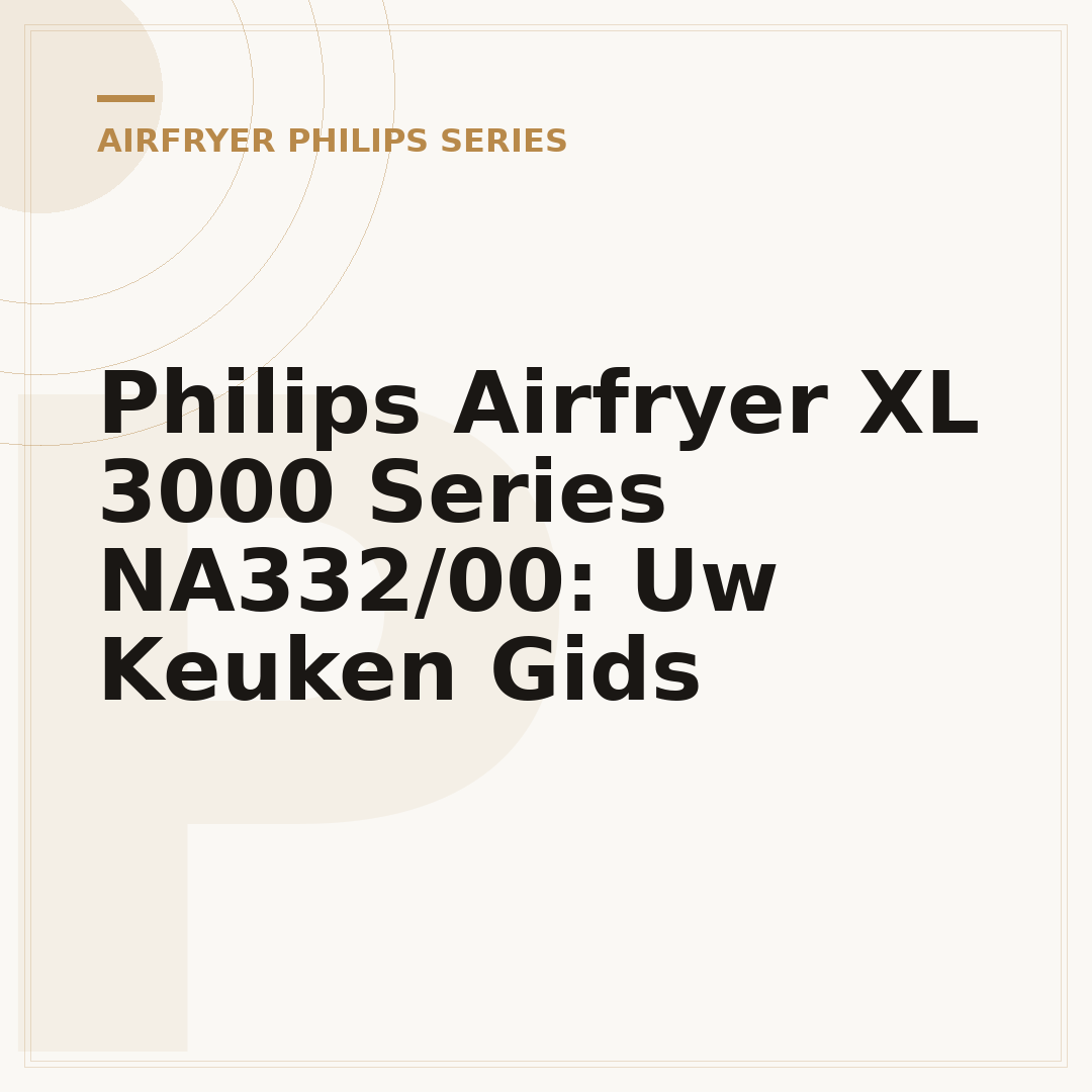 Philips Airfryer XL 3000 Series NA332/00: Uw Keuken Gids