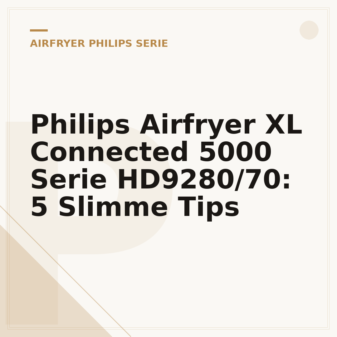 Philips Airfryer XL Connected 5000 Serie HD9280/70: 5 Slimme Tips