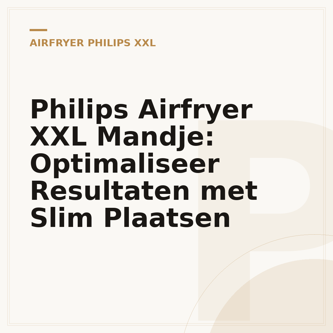 Philips Airfryer XXL Mandje: Optimaliseer Resultaten met Slim Plaatsen
