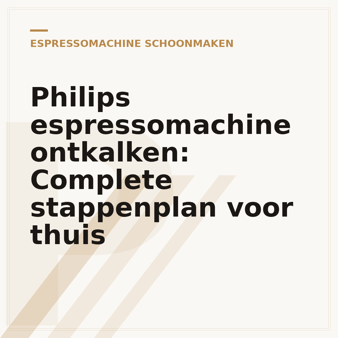 Philips espressomachine ontkalken: Complete stappenplan voor thuis