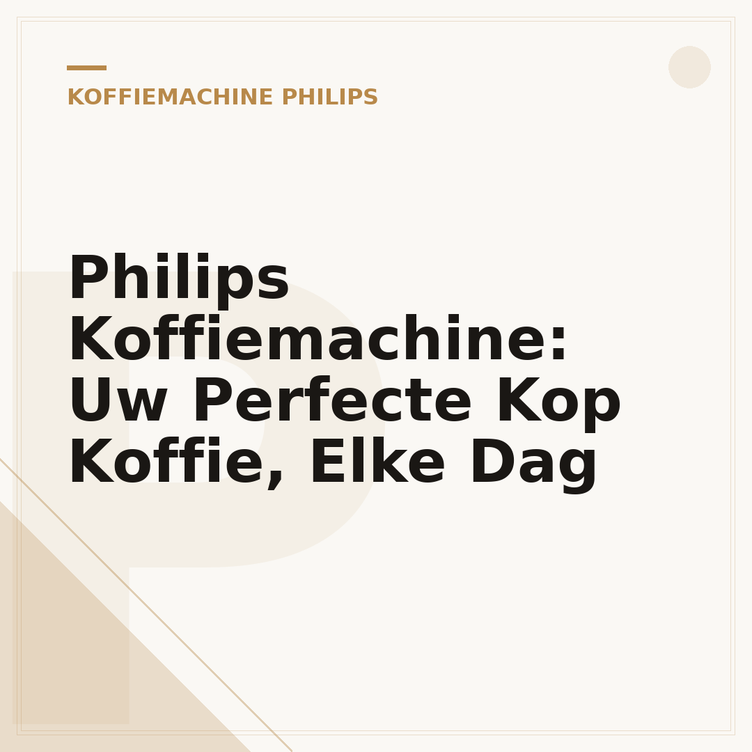 Philips Koffiemachine: Uw Perfecte Kop Koffie, Elke Dag