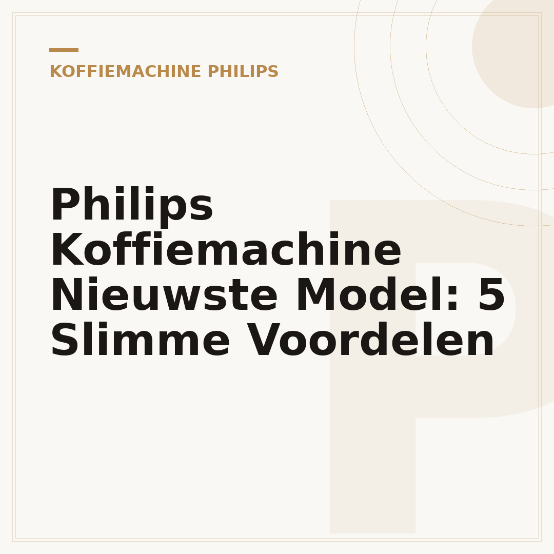Philips Koffiemachine Nieuwste Model: 5 Slimme Voordelen