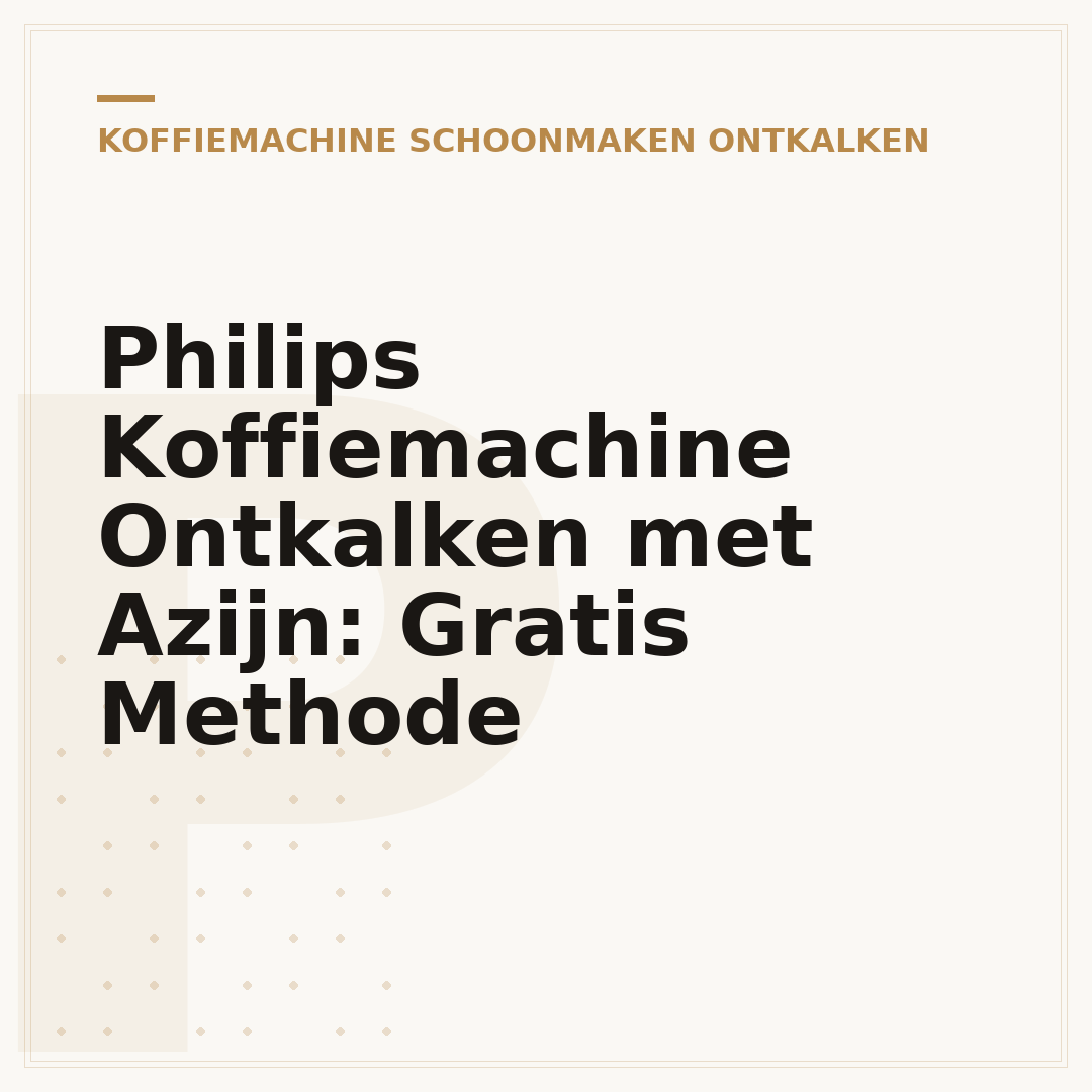 Philips Koffiemachine Ontkalken met Azijn: Gratis Methode