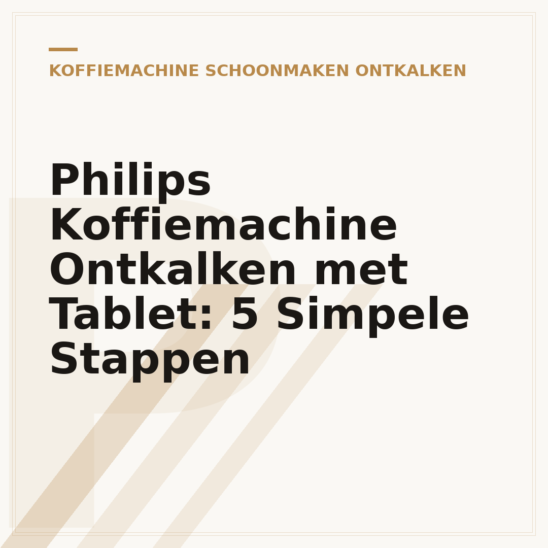 Philips Koffiemachine Ontkalken met Tablet: 5 Simpele Stappen