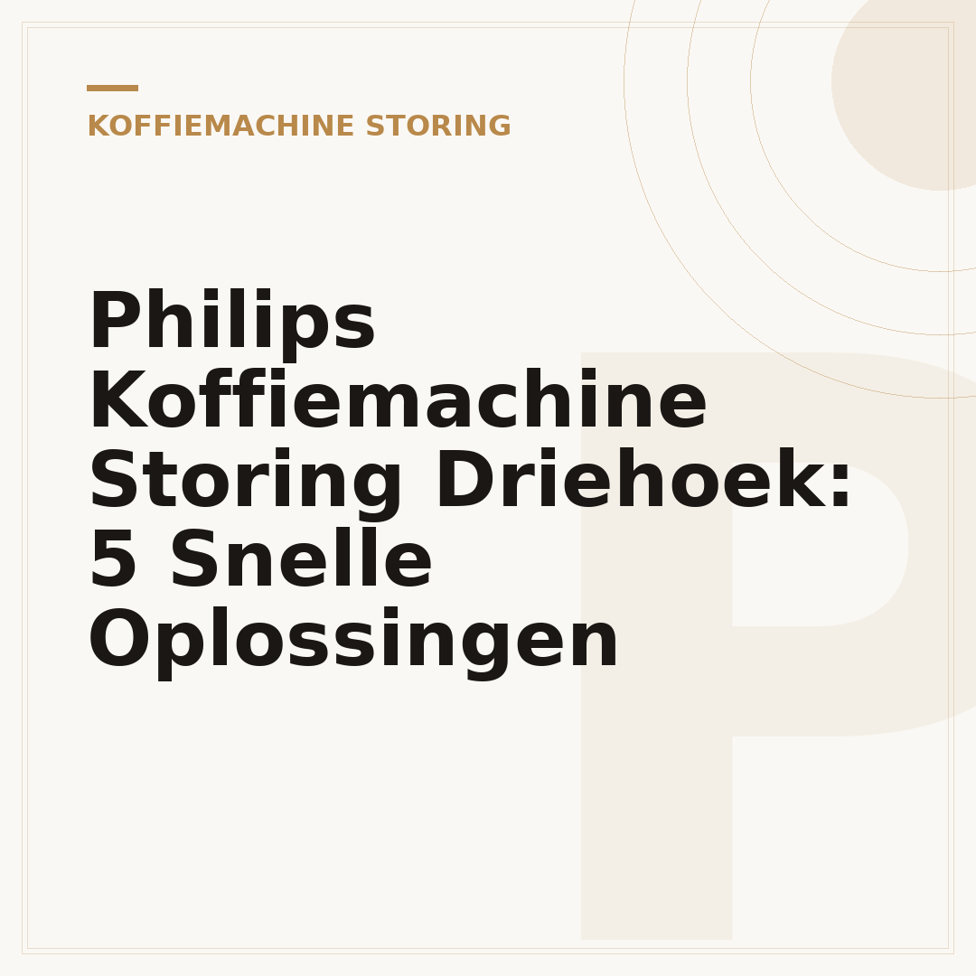 Philips Koffiemachine Storing Driehoek: 5 Snelle Oplossingen