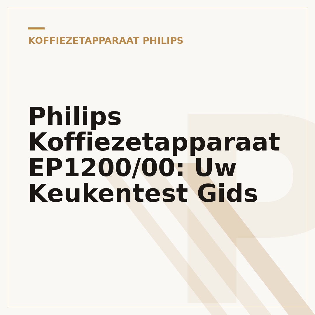 Philips Koffiezetapparaat EP1200/00: Uw Keukentest Gids