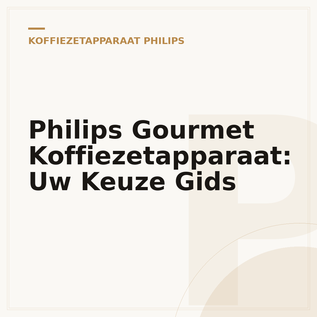 Philips Gourmet Koffiezetapparaat: Uw Keuze Gids