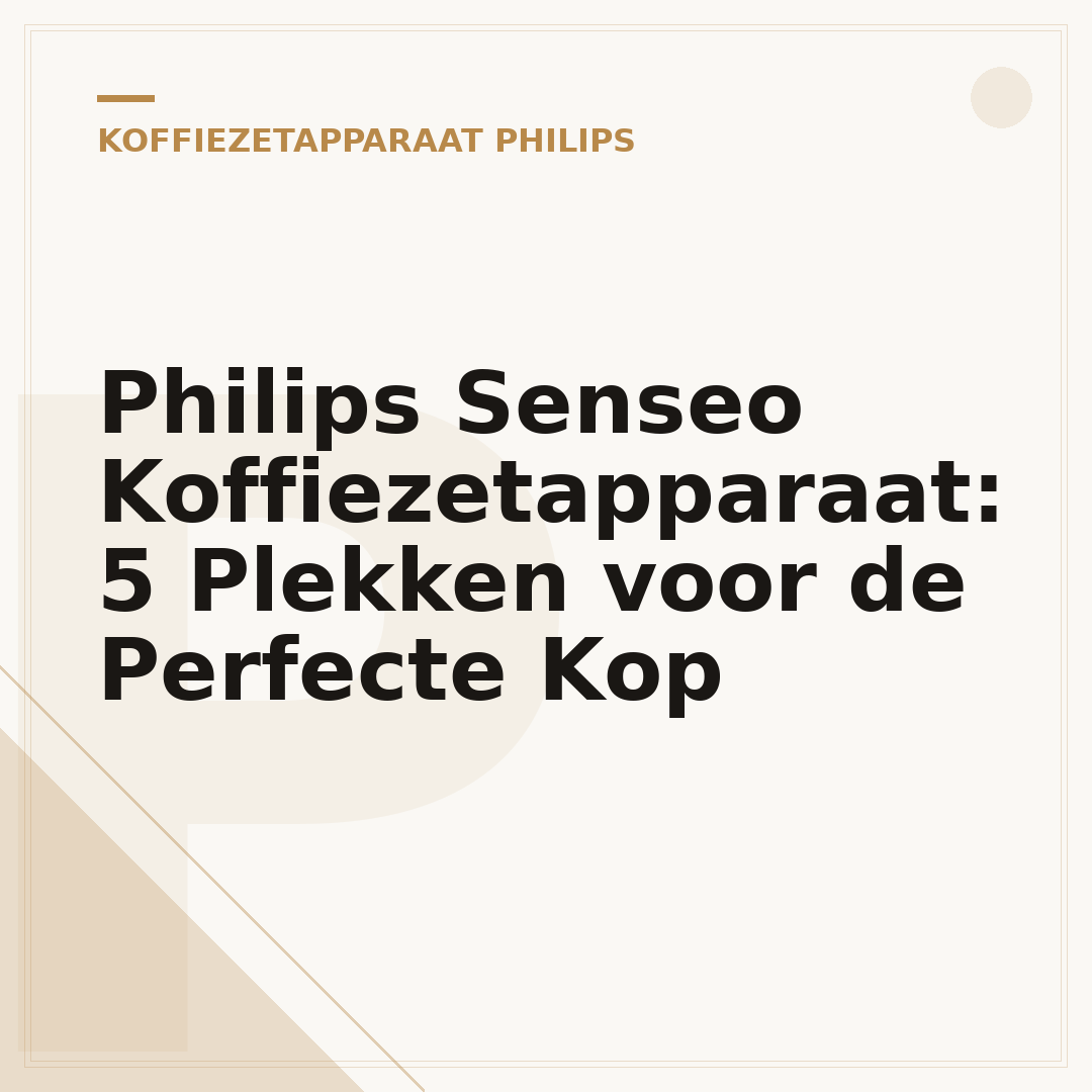 Philips Senseo Koffiezetapparaat: 5 Plekken voor de Perfecte Kop