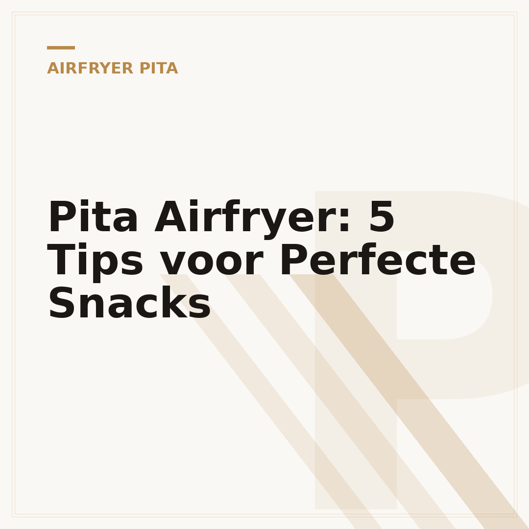 Pita Airfryer: 5 Tips voor Perfecte Snacks