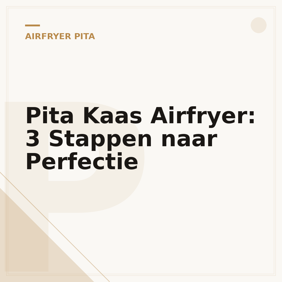 Pita Kaas Airfryer: 3 Stappen naar Perfectie