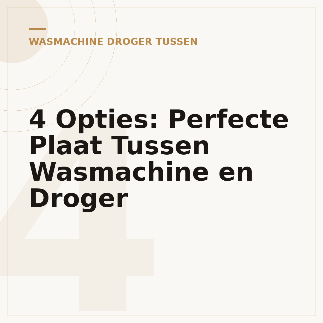4 Opties: Perfecte Plaat Tussen Wasmachine en Droger