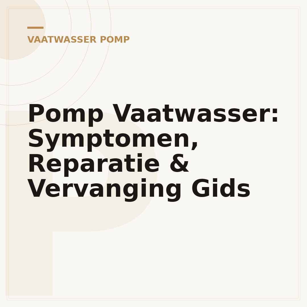 Pomp Vaatwasser: Symptomen, Reparatie & Vervanging Gids