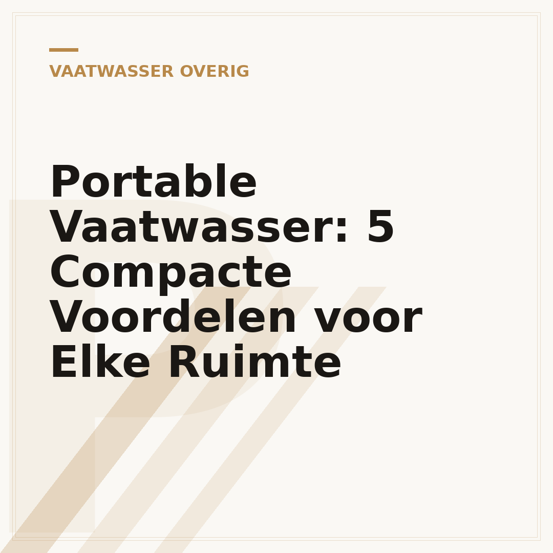 Portable Vaatwasser: 5 Compacte Voordelen voor Elke Ruimte