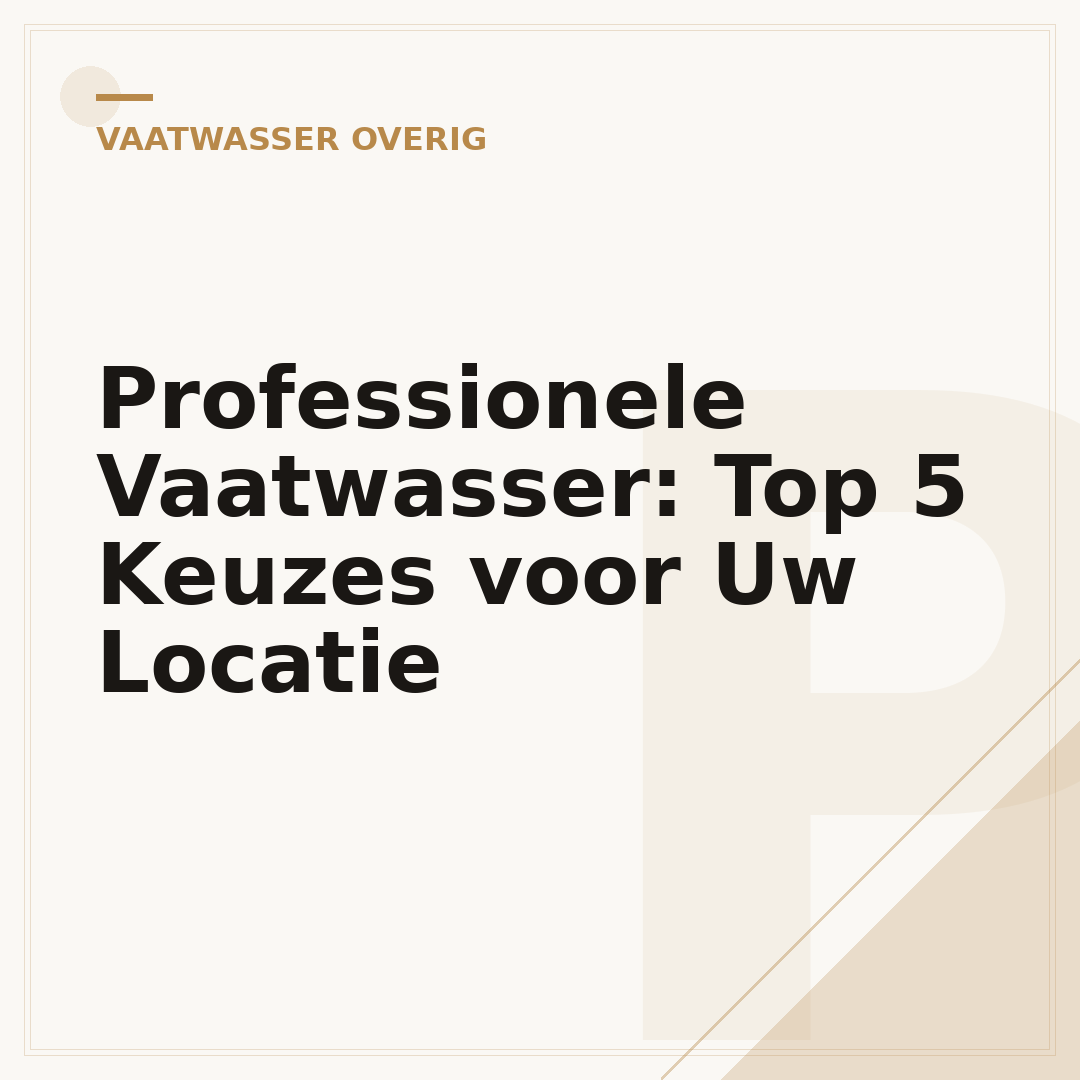 Professionele Vaatwasser: Top 5 Keuzes voor Uw Locatie