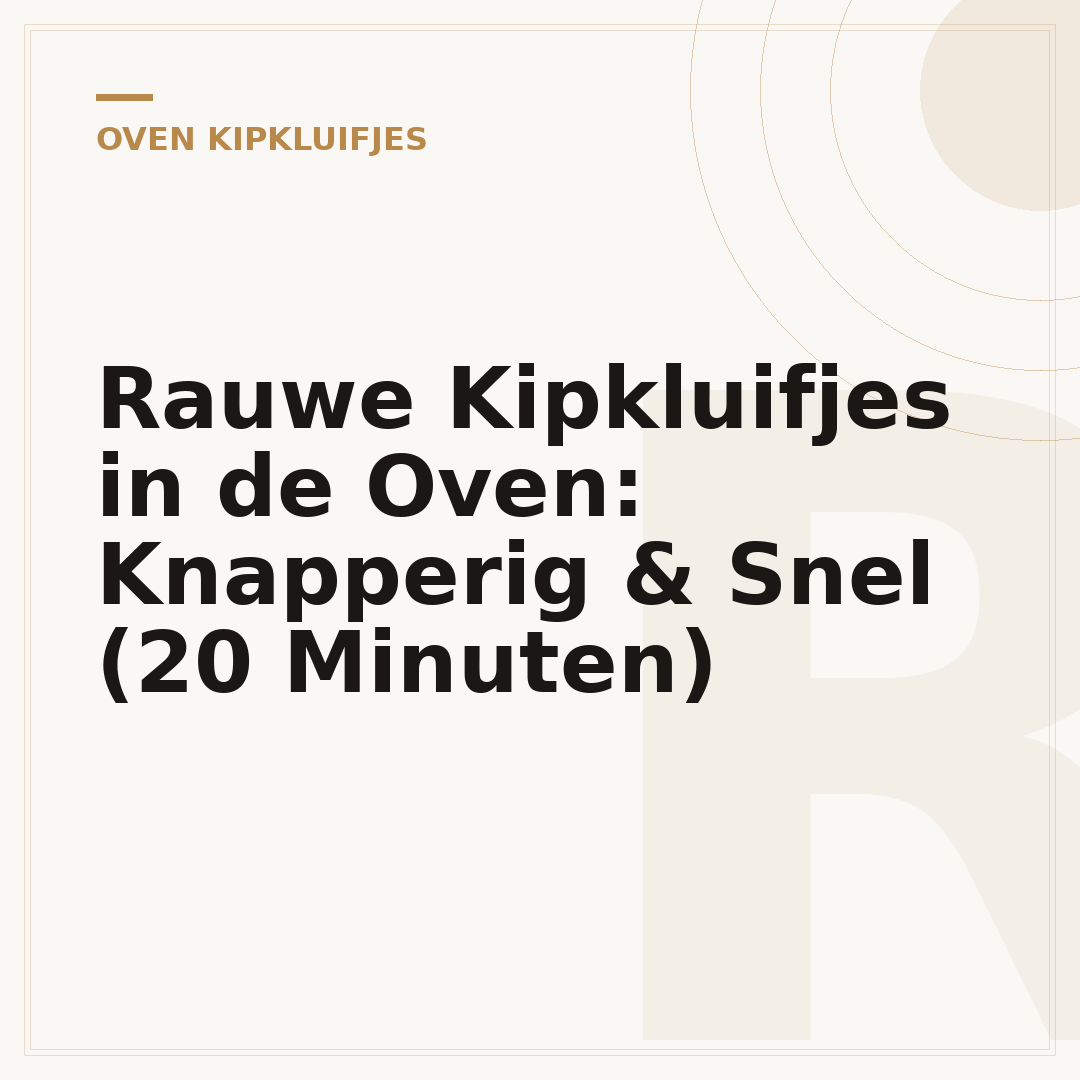 Rauwe Kipkluifjes in de Oven: Knapperig & Snel (20 Minuten)
