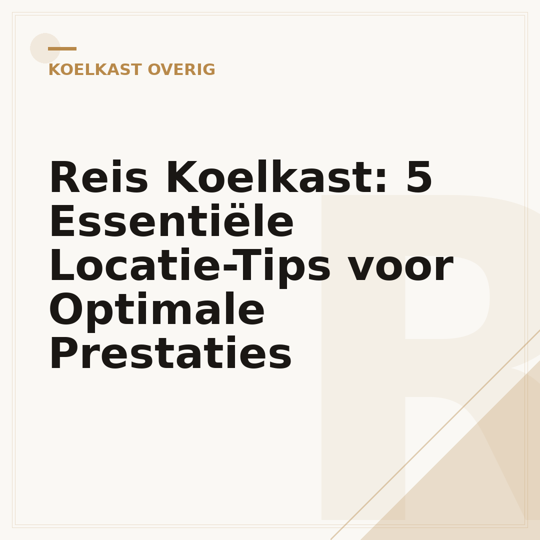 Reis Koelkast: 5 Essentiële Locatie-Tips voor Optimale Prestaties